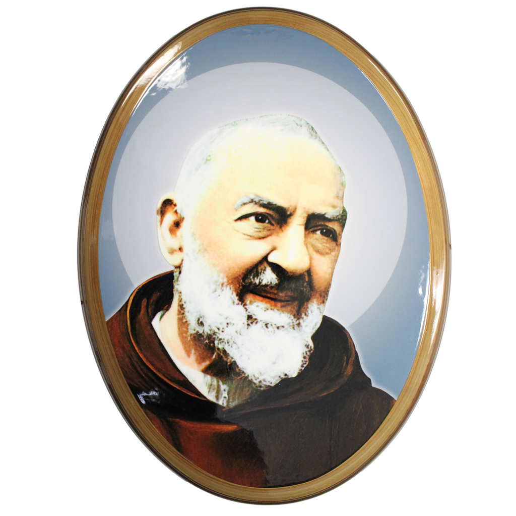 17 inch Oval St. Pio Plaque