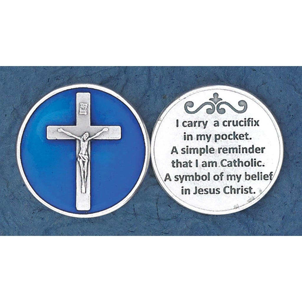 Enameled Token - I Carry a Crucifix - Pack of 25