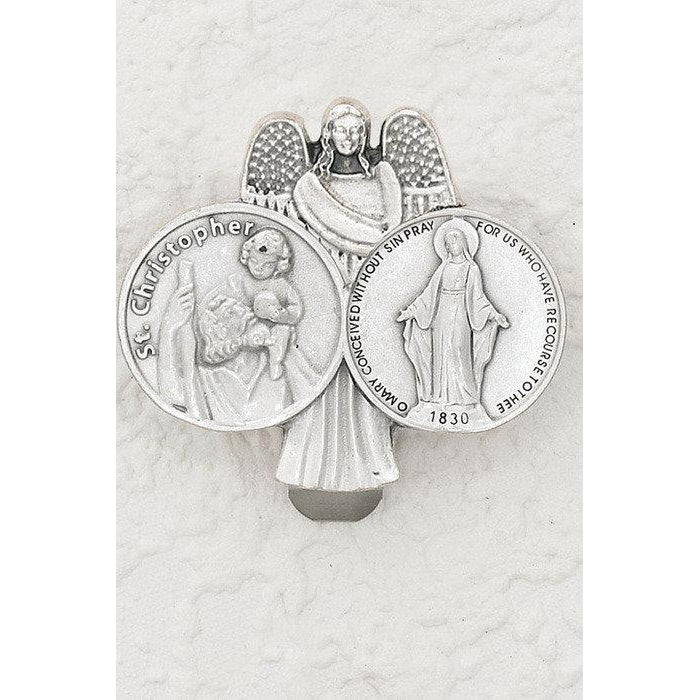Saint Christopher/Miraculous Medal - Visor Clip - Pack of 3