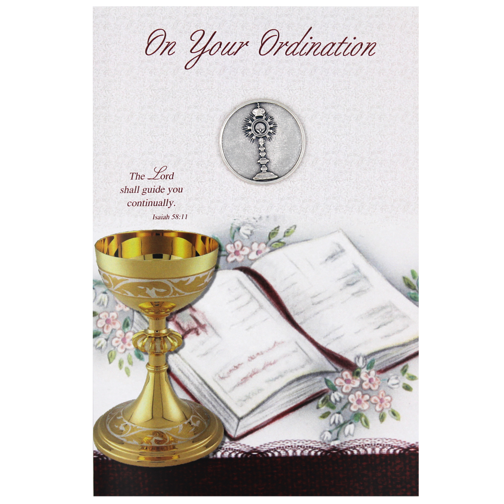Ordination Card with Removable Token - Pack of 6