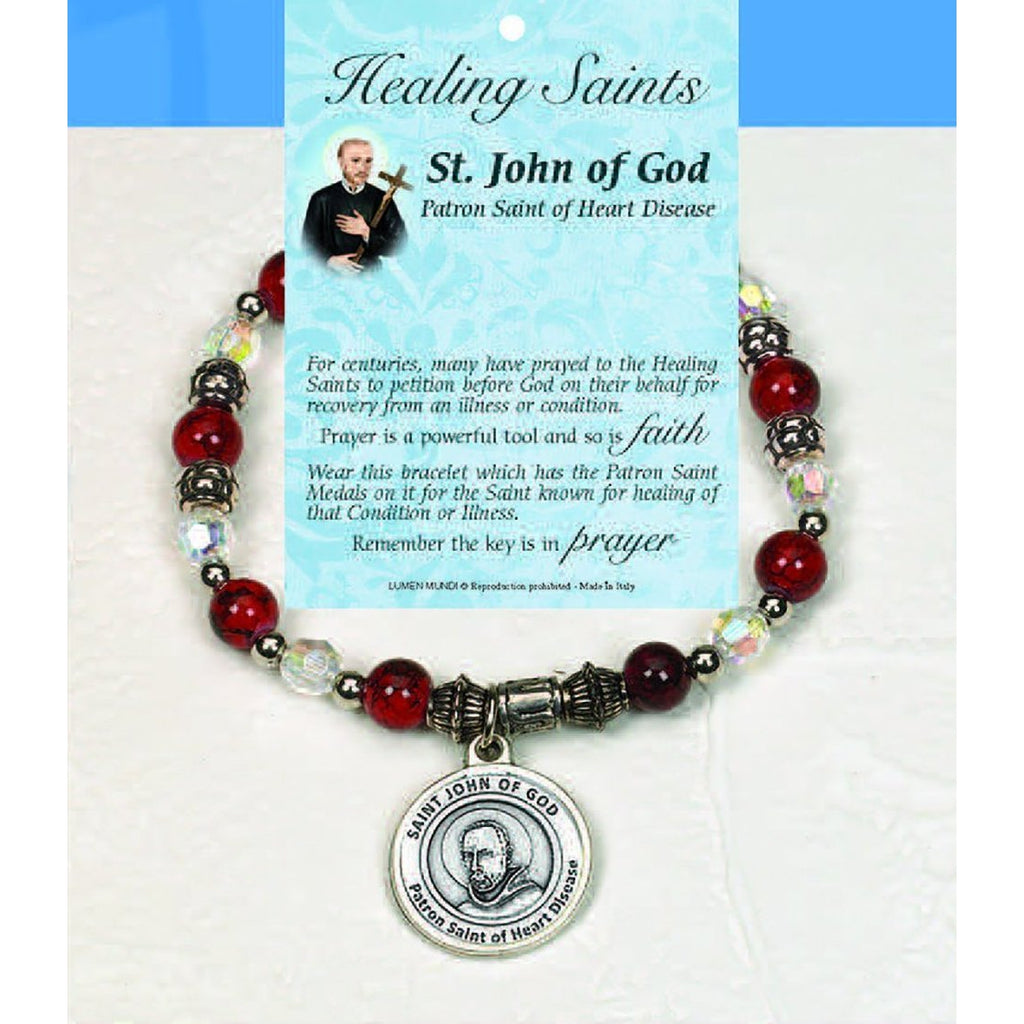 Healing Saint Italian Charm Bracelet - St John of God