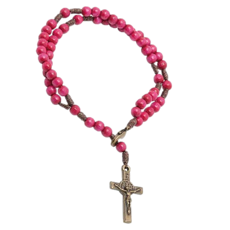 Pink Camp Rosary Bracelet