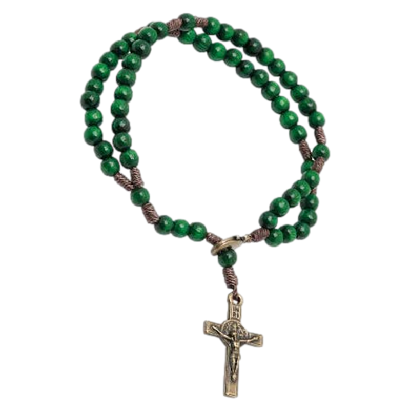 Green Camp Rosary Bracelet