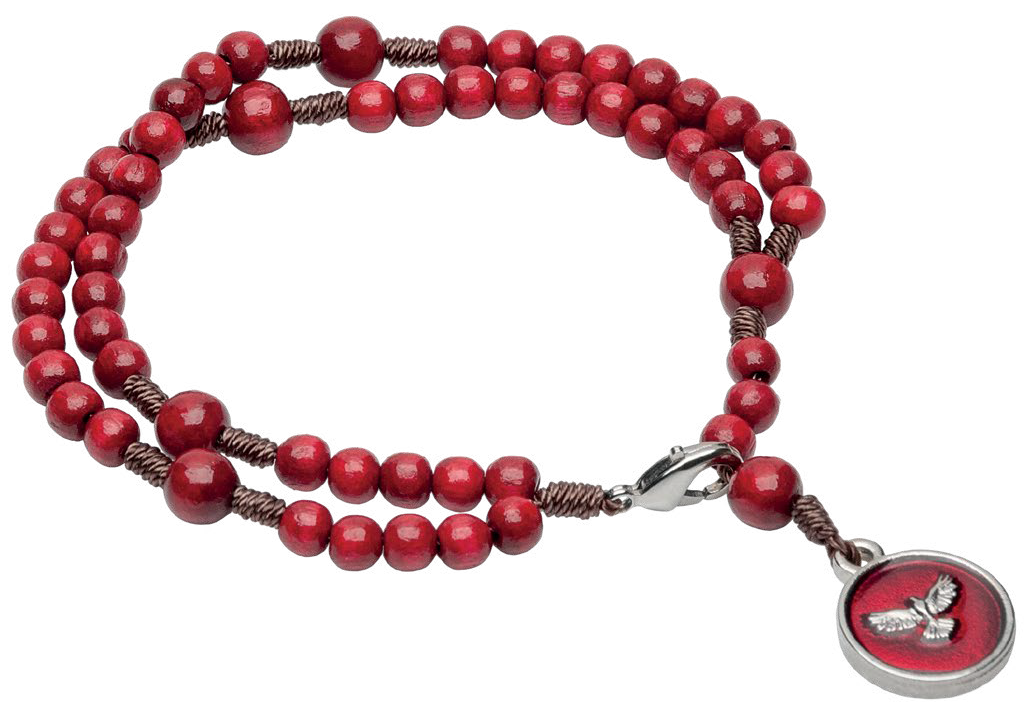 Red Confirmation Rosary Bracelet