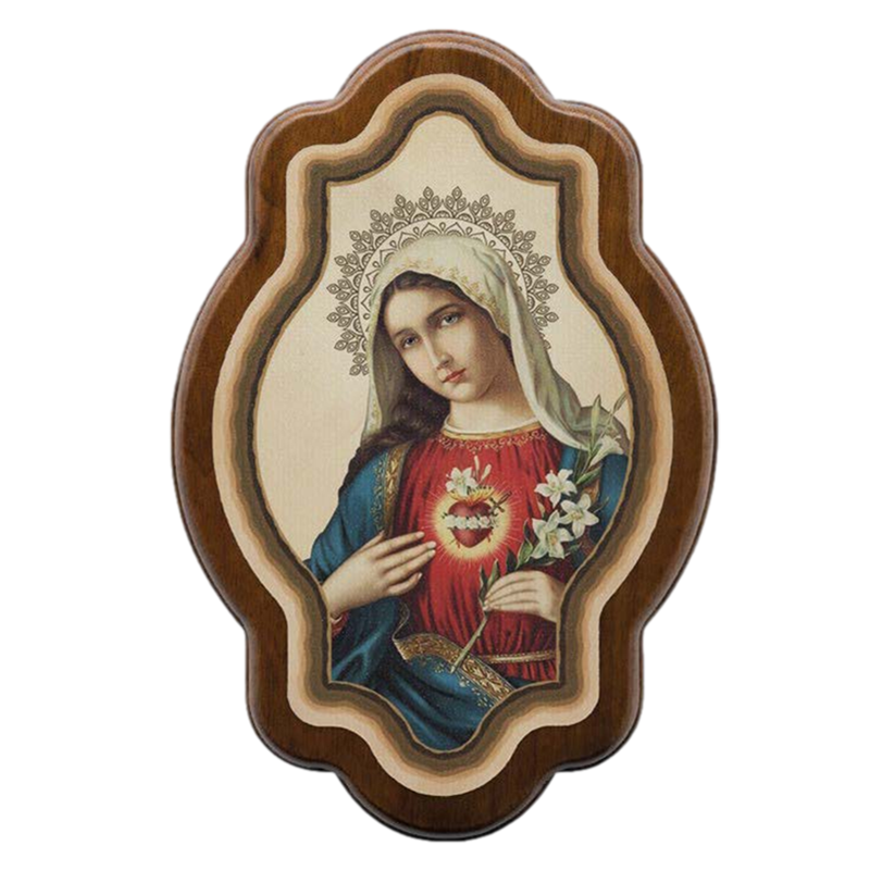 Sacred and Immaculate Heart Wood Wall Hangings