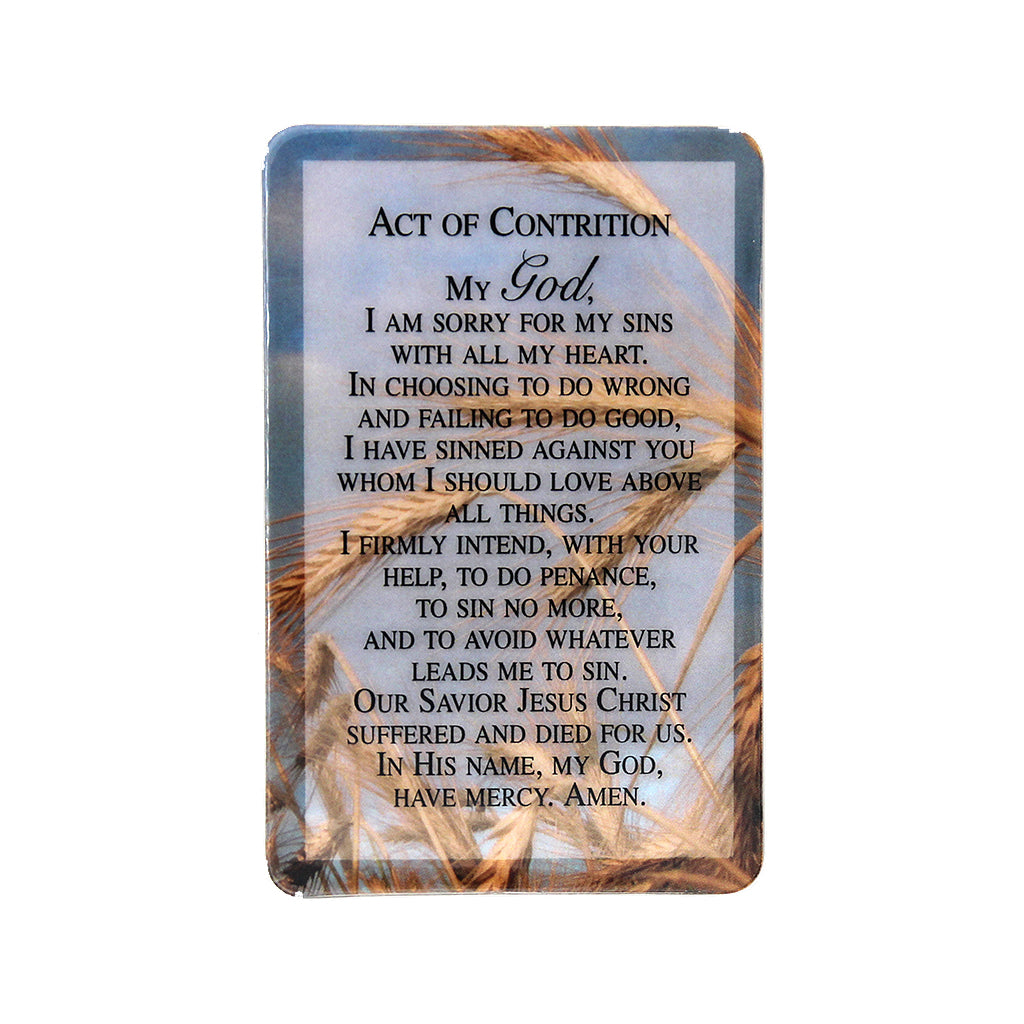 Act Of Contrition Prayer Card
