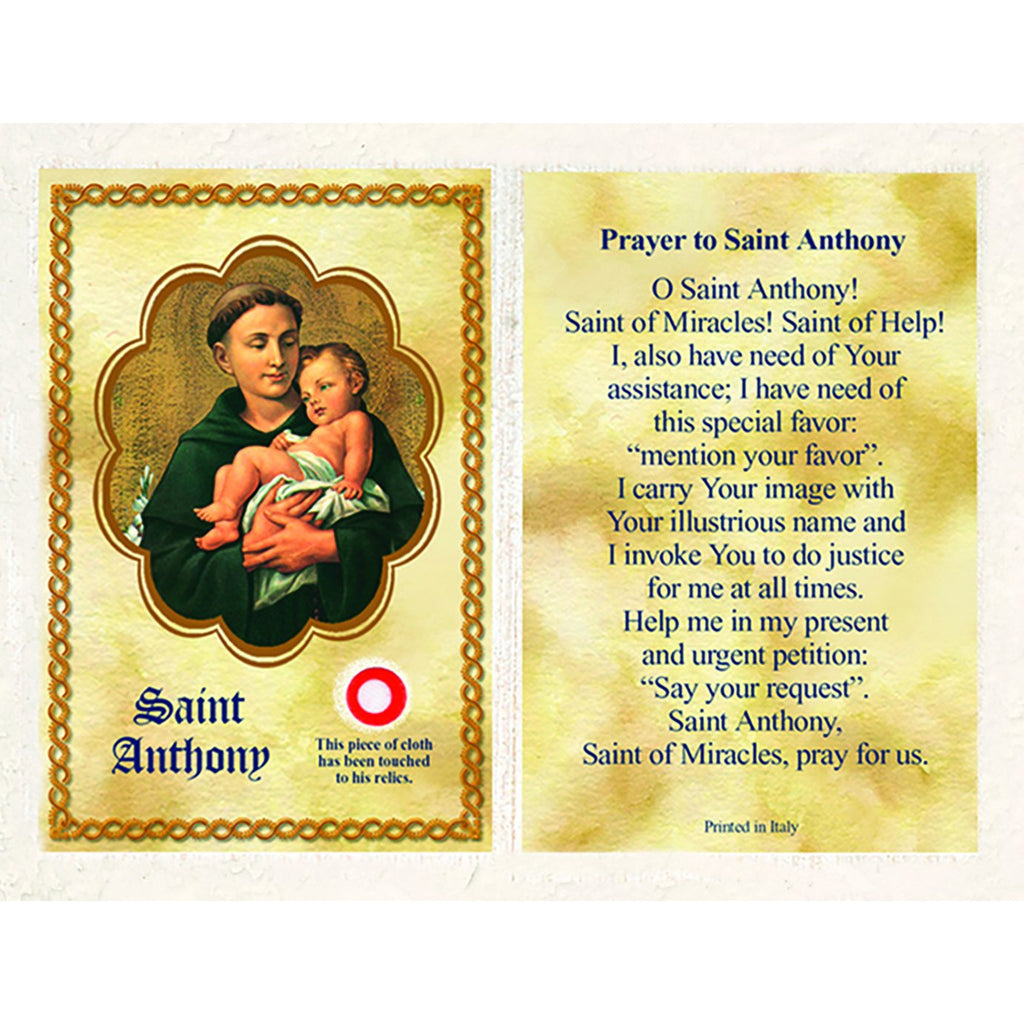 Saint Anthony Relic Card - Sold in Packs of 25