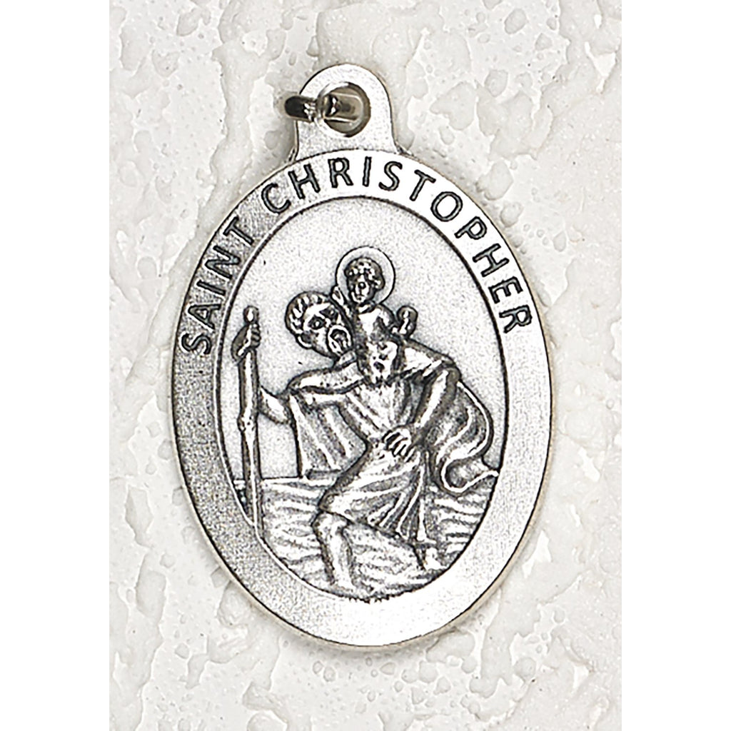 Saint Christopher Double Sided Medal - 1-1/2 Inch - 4 Options