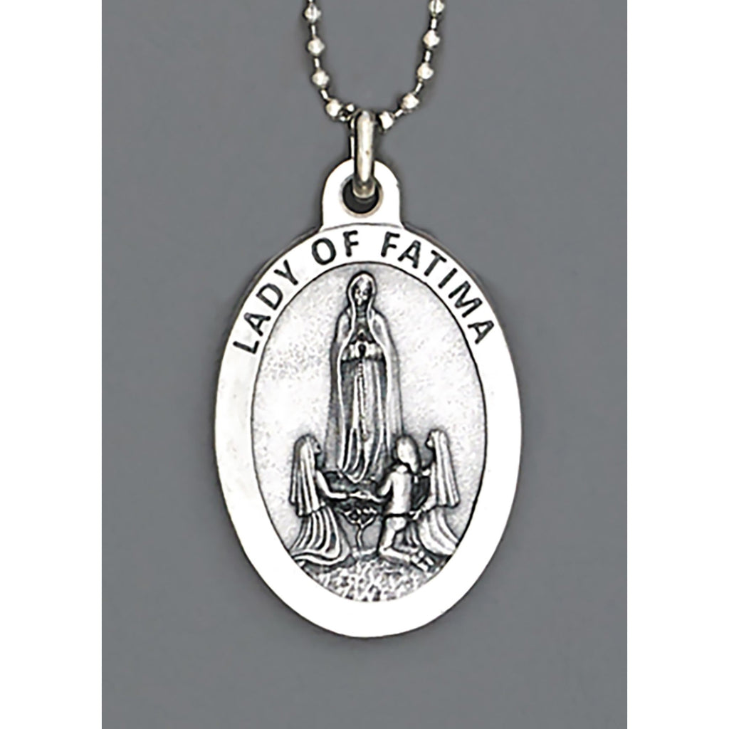 Auto Medals - 1-1/2 inch with 8 inch ball chain - Lady of Fatima