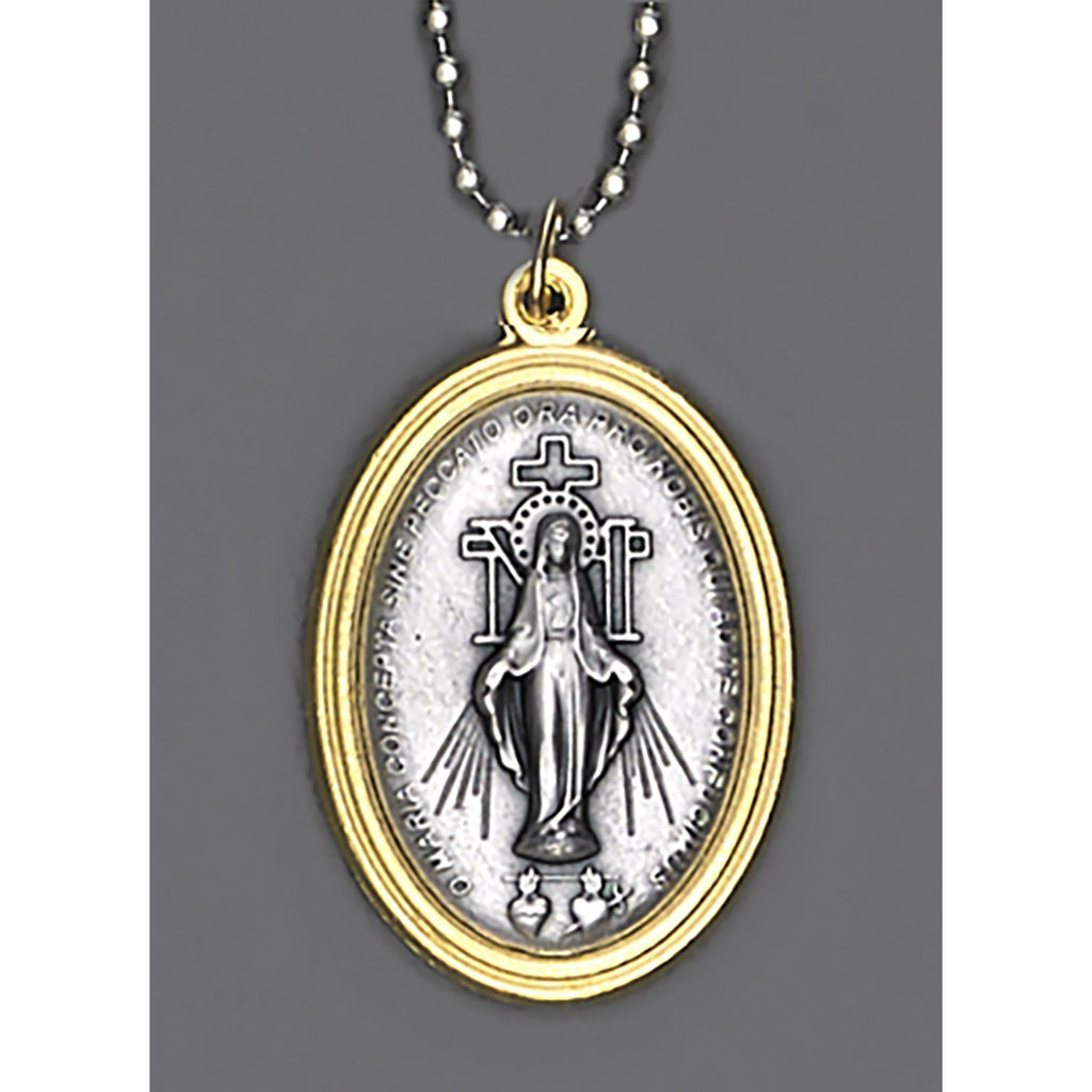 Auto Jewelry  - Two Tone Miraculous Medal
