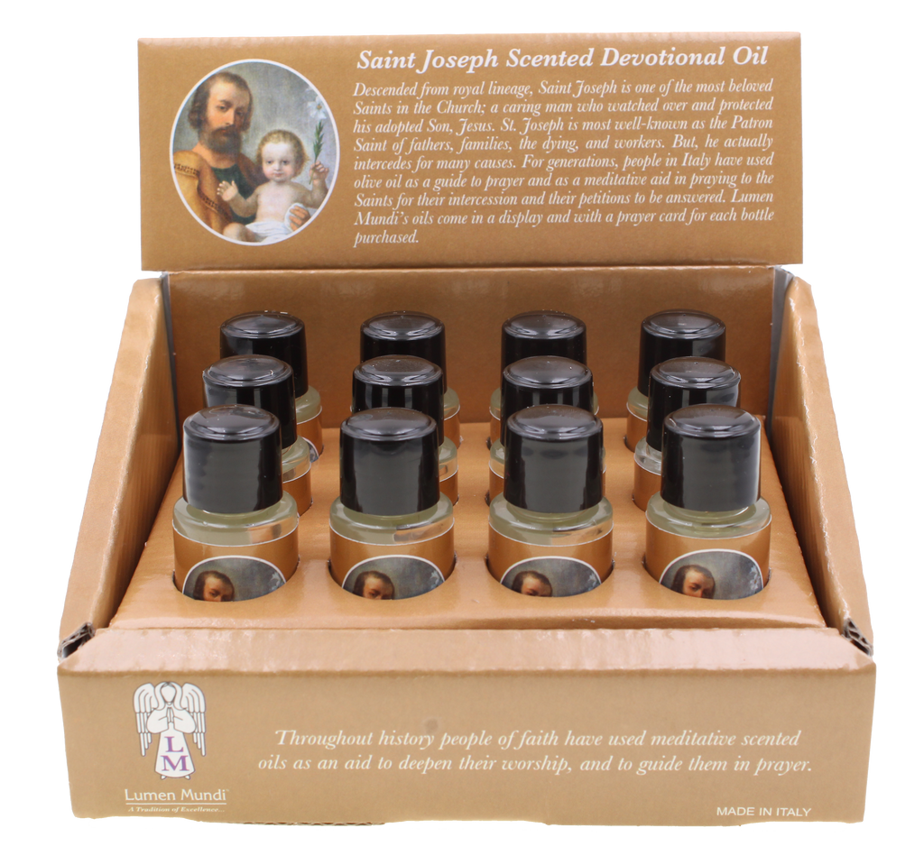Saint Joseph Devotional Oil - Pack of 24 w/ Display