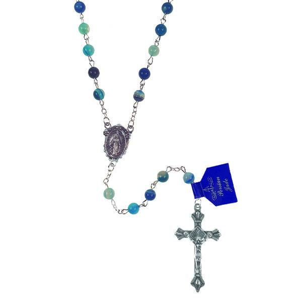 Multi-Color Jade Rosary - Blue Tones