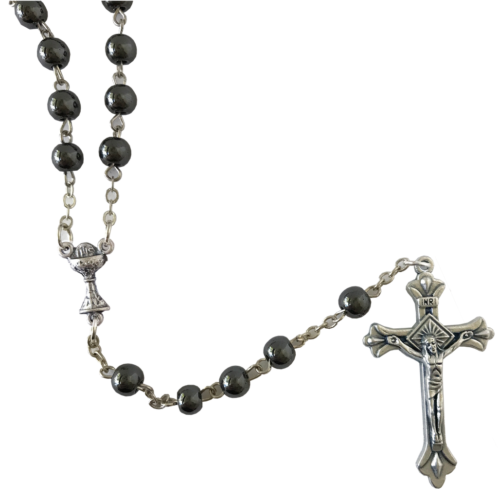 Hematite First Communion Rosaries