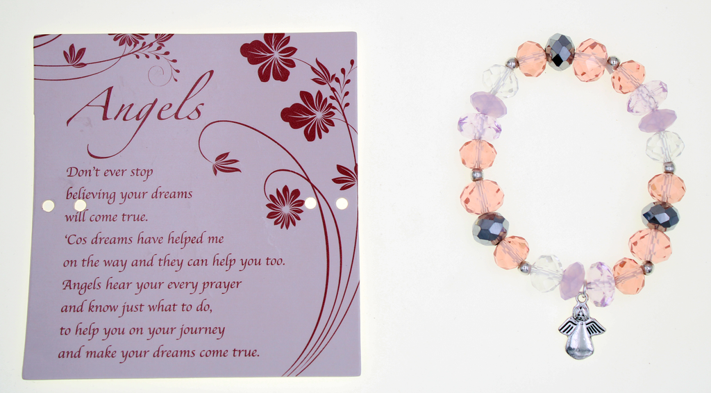 Angel Bracelet with attached Prayer Card