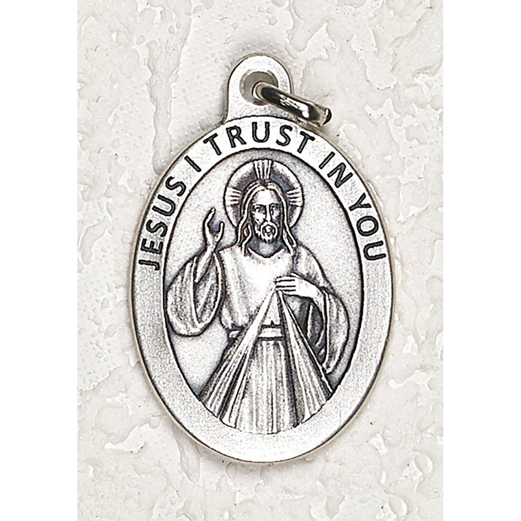 Divine Mercy Double Sided Medal - 1-1/2 Inch - 4 Options