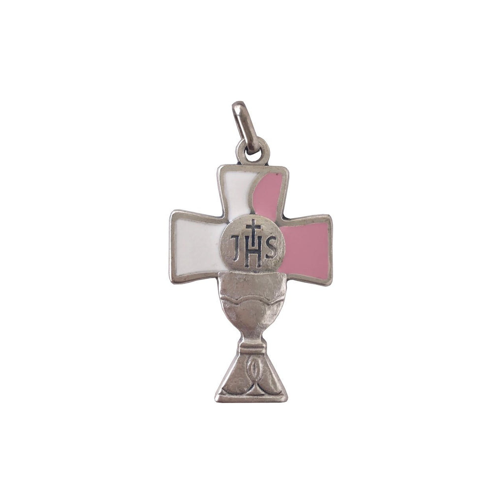 Pink/White Enamel Chalice Cross - Pack of 12
