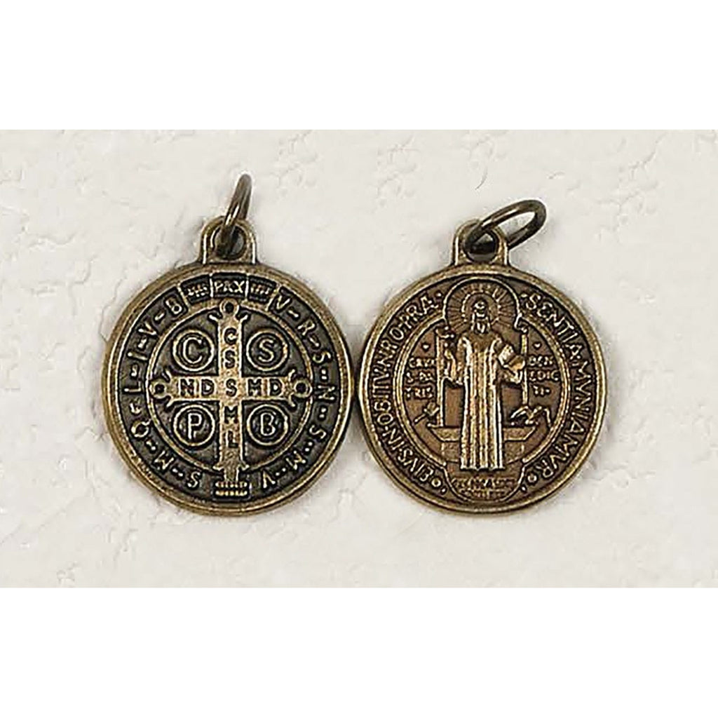 Saint Benedict Brass Tone Bracelet Medal - Pack of 50