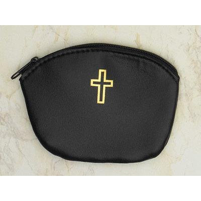 Zipper Rosary Pouch - Black -  Pack of 12
