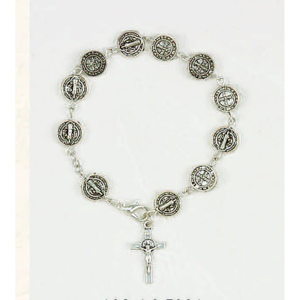 Saint Benedict Medal Rosary Bracelet - Pack of 3