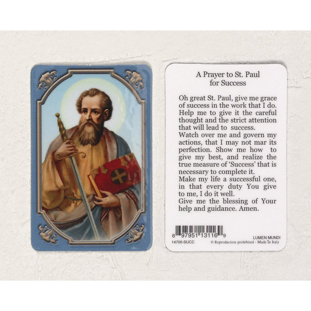 Daily Inspiration Plastic Prayer Card - Saint Paul - Pack of 25