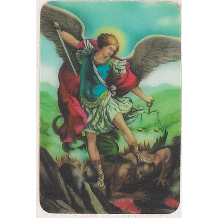 Saint Michael - Holographic 3D Cards - Pack of 25