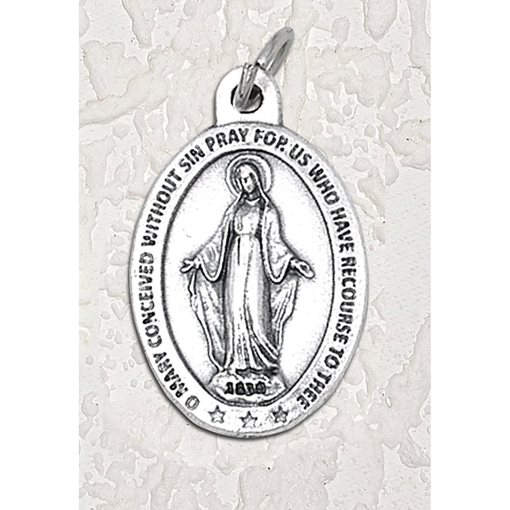 Miraculous Mary Double Sided Medal - 1-1/2 Inch - 4 Options