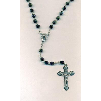 Black Crystal Mary Rosary