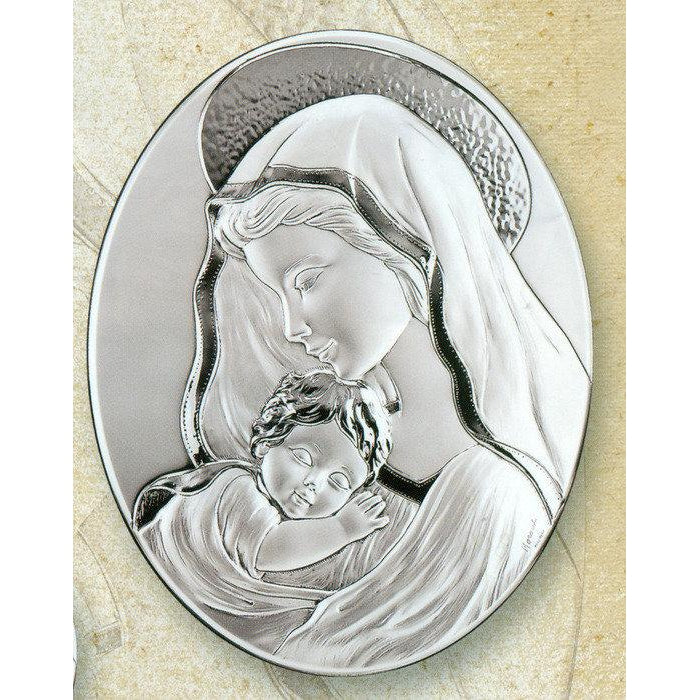 8 Inch Holy Mother and Child - Oval