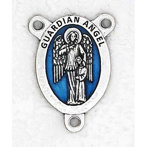 Enameled Guardian Angel Rosary Center - Pack of 25