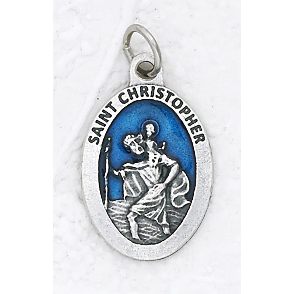 Saint Christopher Premium 1 Inch Enameled Medal - 4 Options