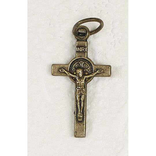 Saint Benedict Brass Tone Bracelet Cross - Pack of 25