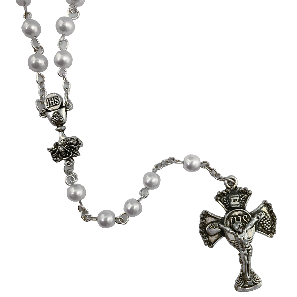 Deluxe Communion Rosary - Deluxe Crucifix