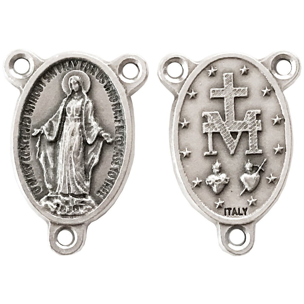 Miraculous Medal Rosary Center - Pack of 25