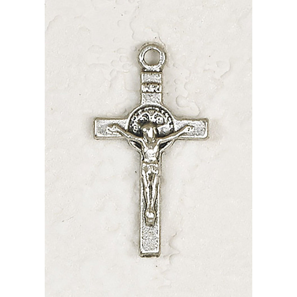 Saint Benedict Silver Tone Bracelet Cross - Pack of 25