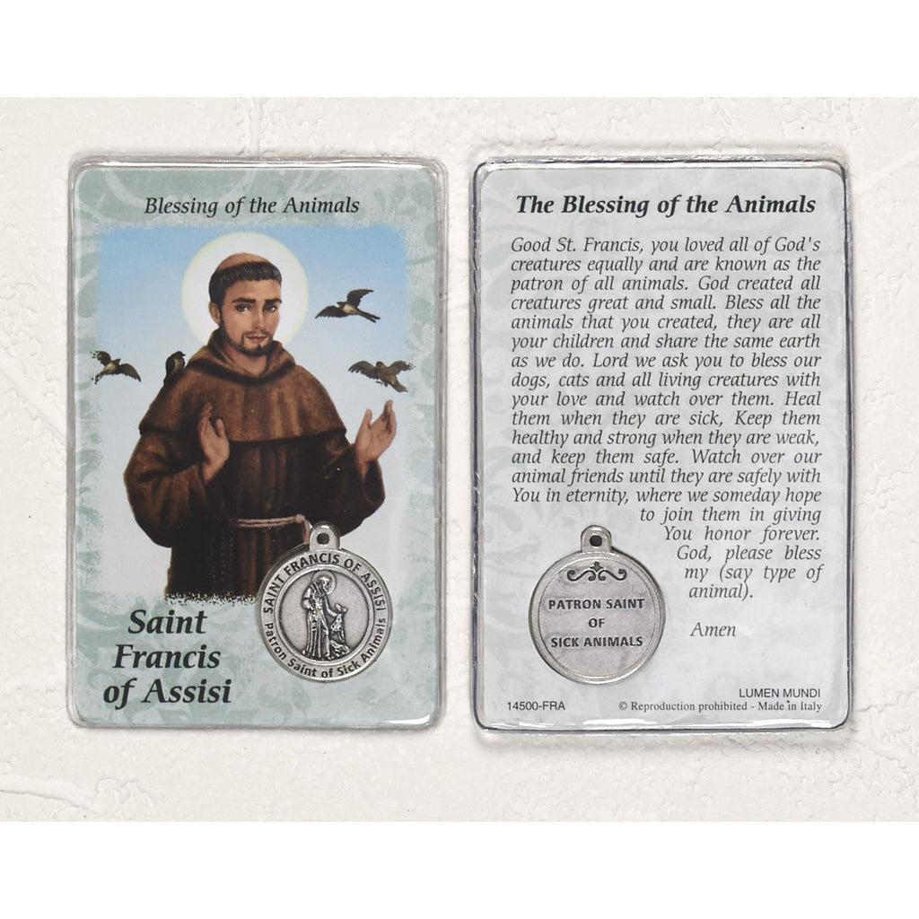 Healing Saint - St Francis Card with Medal