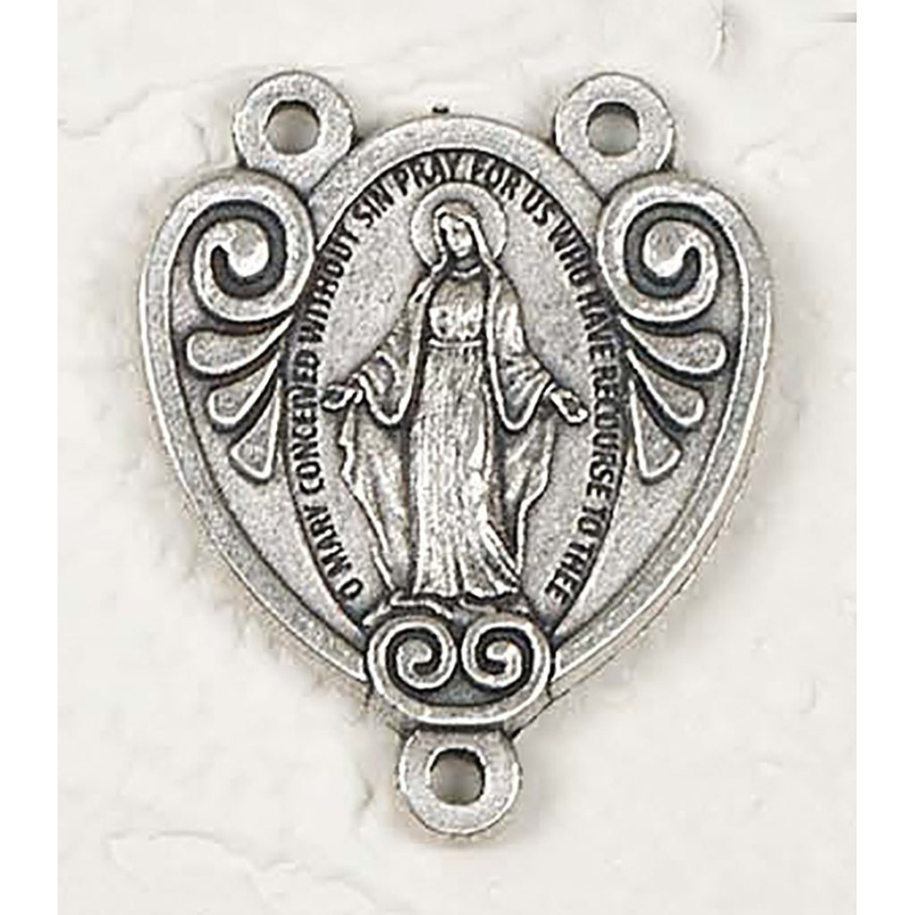 Miraculous Mary Rosary Center - Pack of 25