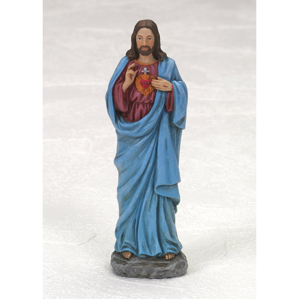Sacred Heart of Jesus Resin 4 Inch Statue -  Pack of 3
