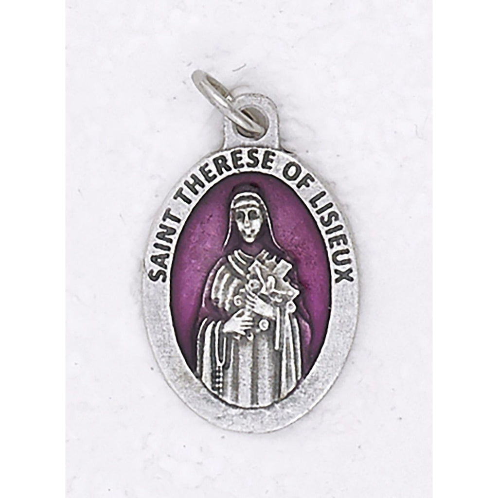 Saint Therese Premium 1 Inch Enameled Medal - 4 Options