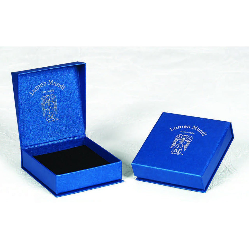 Metallic Blue Jewelry Flip Top Box - Pack of 12
