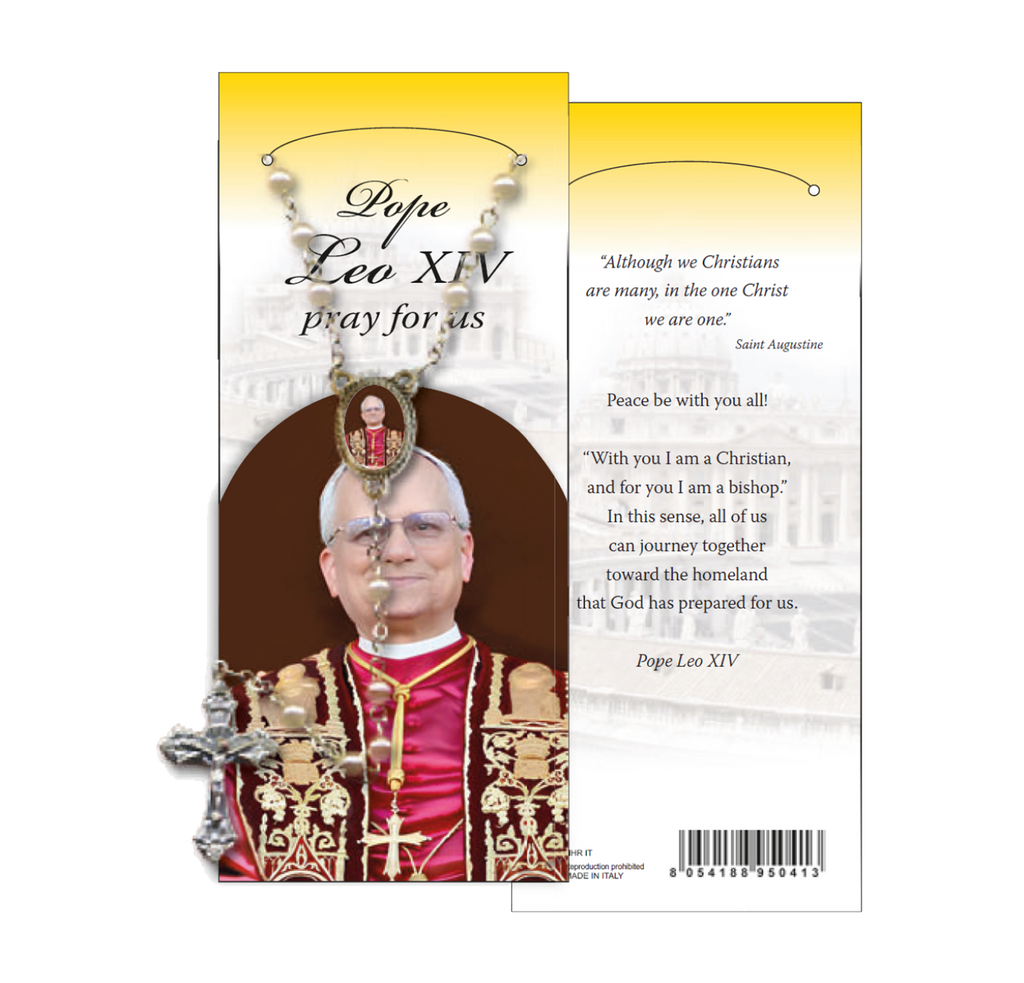 Pope Leo XIV Bookmark with Rosary