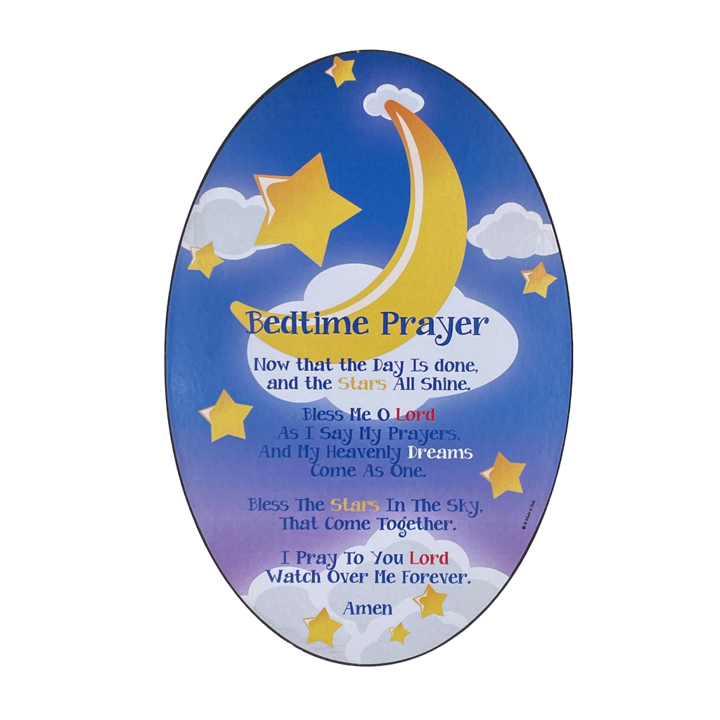 Bedtime Prayer Oval Wood Wall Plaque