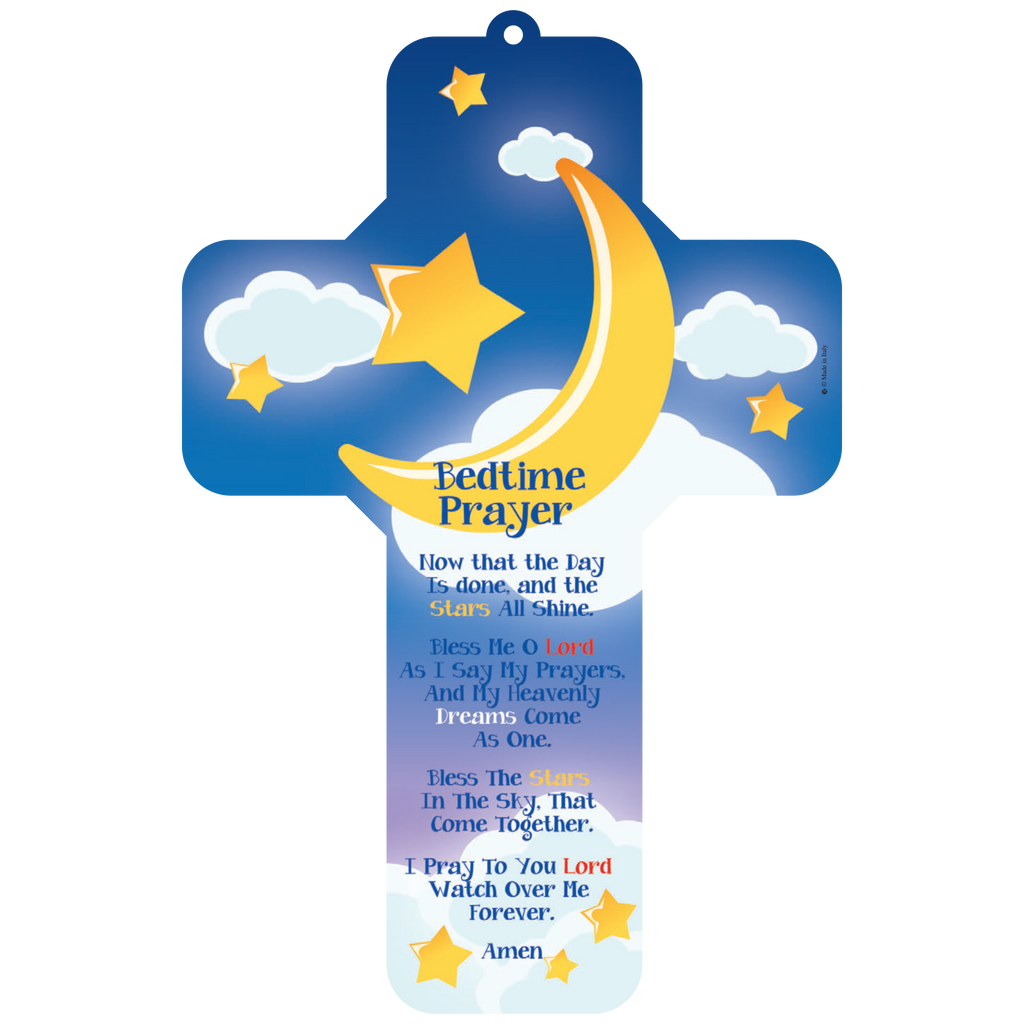 7 inch Bedtime Prayer Wall Plaque Cross