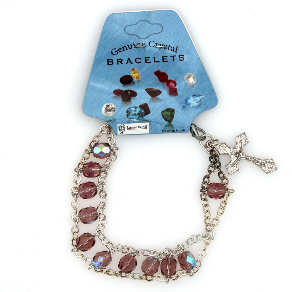 Light Purple Crystal Ladder Bracelet