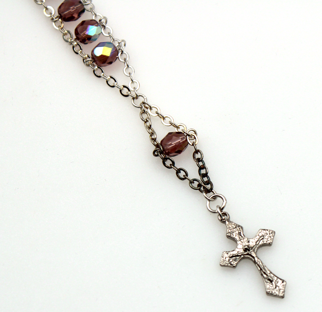 Light Purple Crystal Ladder Bracelet