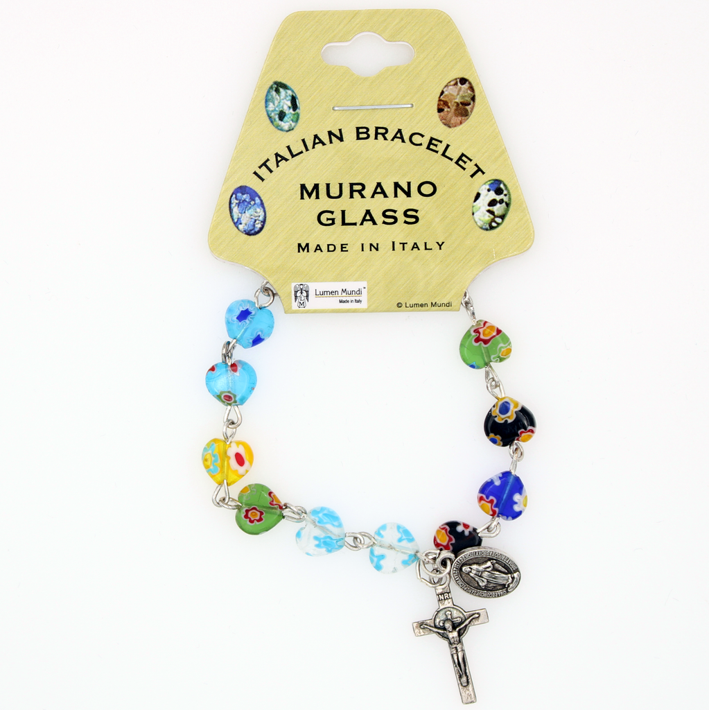 Imitation Murano Glass Kid's Rosary Bracelet  - Pack of 4
