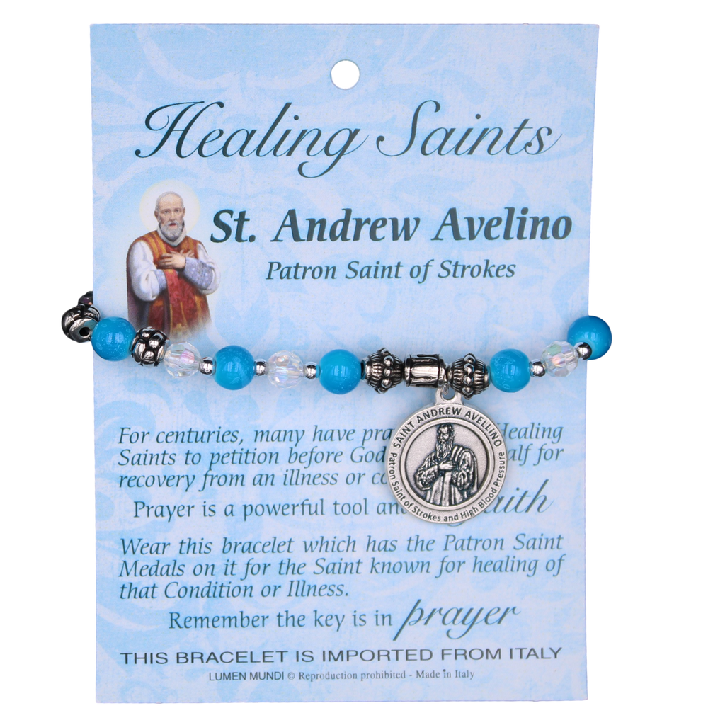 Healing Saint Italian Charm Bracelet - St. Andrew Avelino - Pack of 4