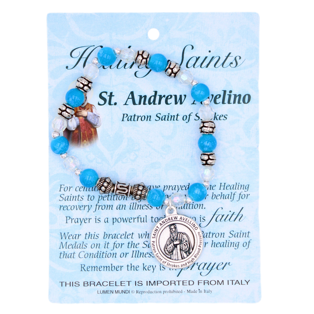 Healing Saint Italian Charm Bracelet - St. Andrew Avelino - Pack of 4