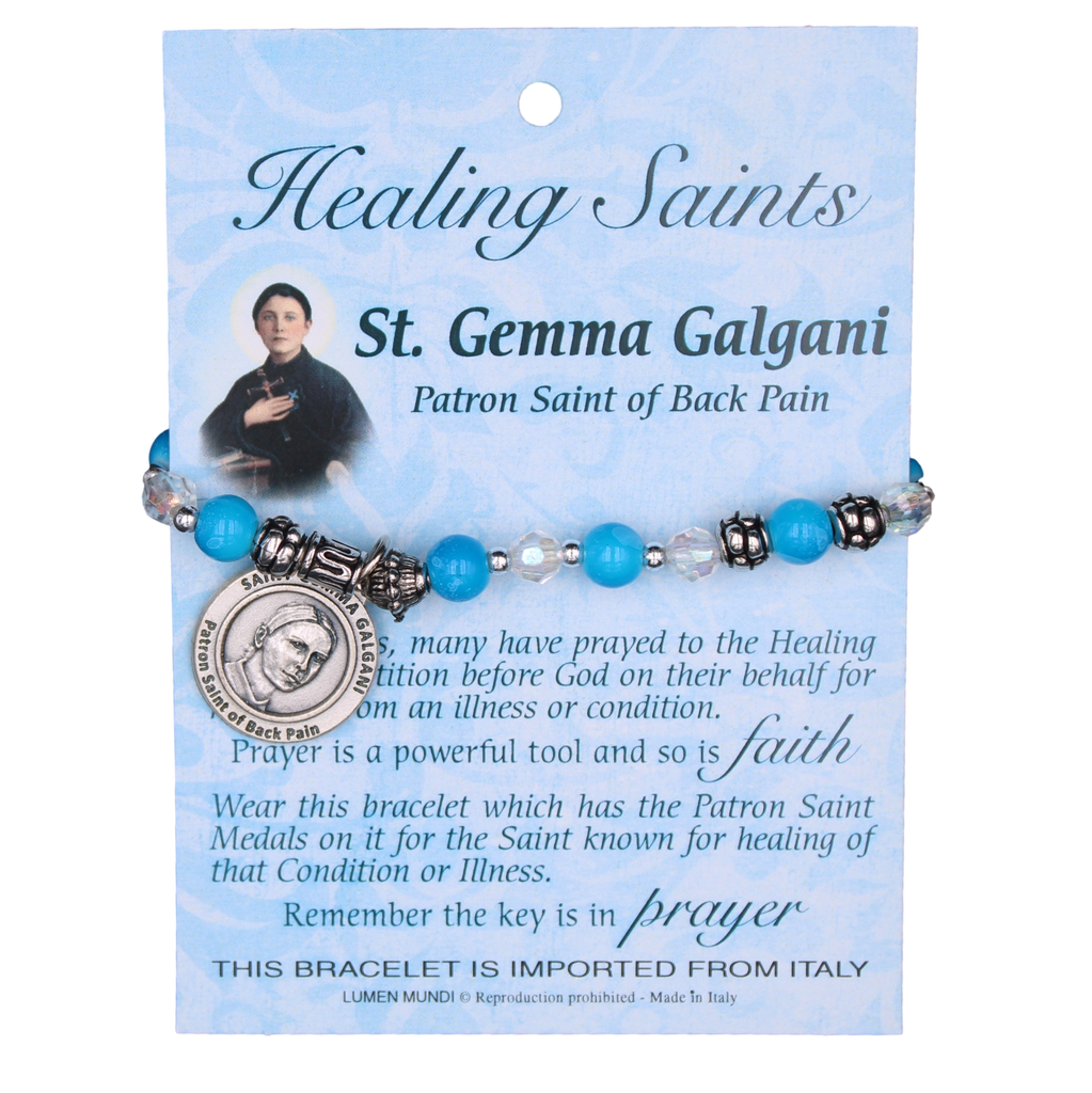 Healing Saint Italian Charm Bracelet - St. Gemma Galgani - Pack of 4