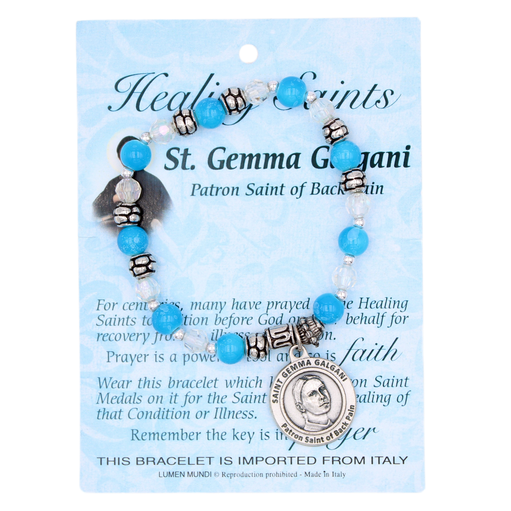Healing Saint Italian Charm Bracelet - St. Gemma Galgani - Pack of 4