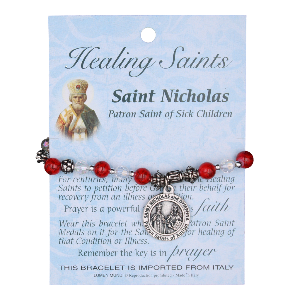 Healing Saint Italian Charm Bracelet - Saint Nicholas- Pack of 4